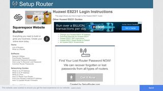 How to Login to the Huawei E8231 - SetupRouter