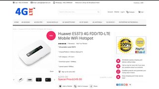 Huawei E5373 4G TD-LTE Mobile WiFi Hotspot - 4G LTE Mall