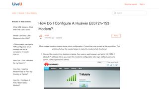 How Do I Configure A Huawei E8372h-153 Modem? – LiveU