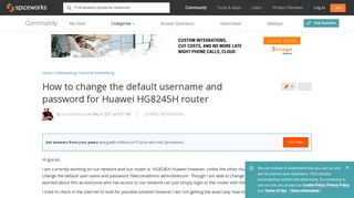 How to change the default username and password for Huawei HG8245H ...