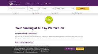 Your booking | FAQs | hub by Premier Inn