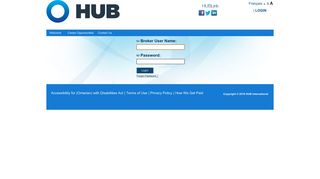 Login Page - HUB Financial