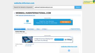 webmail.hubinternational.com at WI. Outlook Web App