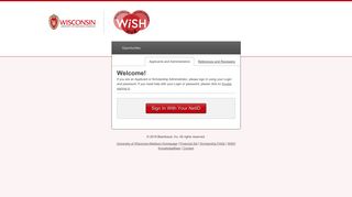 Sign In - Wisconsin Scholarship Hub (WiSH) - AcademicWorks
