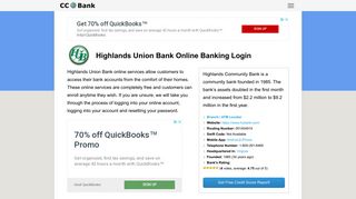 Highlands Union Bank Online Banking Login - CC Bank