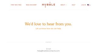 Help - HUBBLE | The More Affordable Daily Contact Lens.