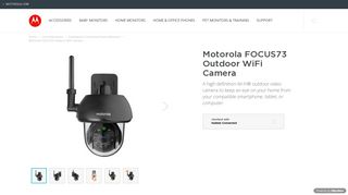 Motorola FOCUS73 WiFi HD Home Monitoring Camera ...