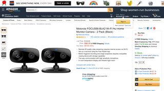 Amazon.com : Motorola FOCUS66-BLK2 Wi-Fi HD Home Monitor ...