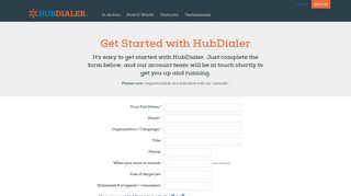 HubDialer - Get Started Now