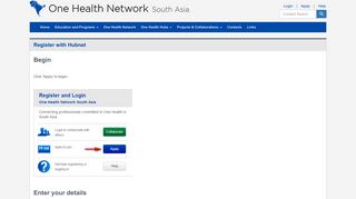 Register with Hubnet | One Health Network South Asia