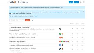 Developer Tools - HubSpot Developer Forums