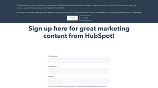 Email Subscribe - HubSpot