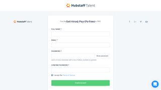 Create an account - Hubstaff Talent