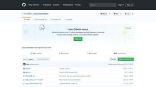 GitHub - HubTran/documentation: Documentation for the HubTran API