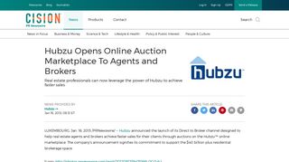 Hubzu Opens Online Auction Marketplace To Agents and Brokers