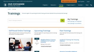 Trainings - HUD Exchange