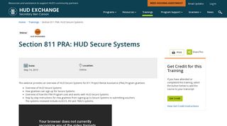 Section 811 PRA: HUD Secure Systems - HUD Exchange