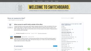 Allow access to webTA while outside of the office – Switchboard