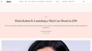 Huda Kattan to Launch Skin Care Brand in 2019 - Allure