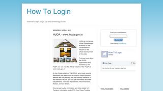 How To Login: HUDA - www.huda.gov.in