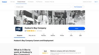 Hudson's Bay Company Careers and Employment | Indeed.com