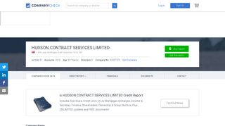 HUDSON CONTRACT SERVICES LIMITED. Free business summary ...
