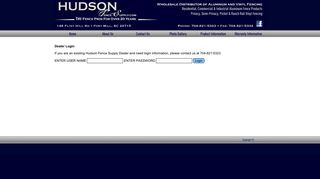 Hudson Fence Supply Contractor Login