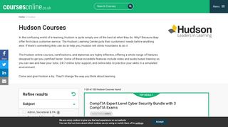 Hudson Courses - Courses Online UK