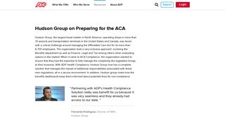 Hudson Group on Preparing for ACA with ADP® Health Compliance