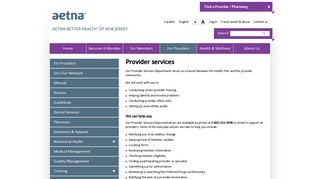 Provider services | Aetna Better Health of New Jersey