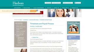 Timesheets and payroll process - Hudson
