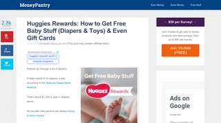 Huggies Rewards: How to Get Free Baby Stuff (Diapers & Toys ...