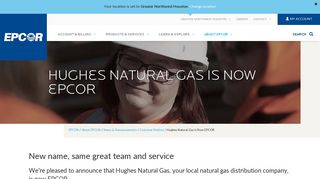 Hughes Natural Gas is Now EPCOR