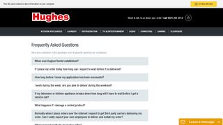 Frequently Asked Questions About Hughes Rental