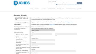 Request a Login Plumbing Supplies Wholesaler - Hughes Supply