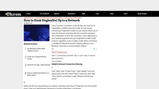 How to Hook HughesNet Up to a Network | Chron.com