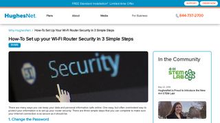 How-To Set up your Wi-Fi Router Security in 3 Simple ... - HughesNet