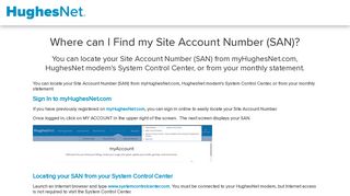Where can I Find my Site Account Number (SAN)? | Support