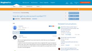 how do i get my site account number???? | HughesNet Customer ...