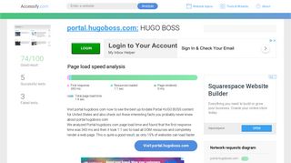 Access portal.hugoboss.com. HUGO BOSS