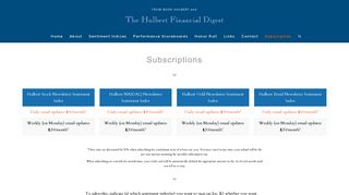 Subscription – From Mark Hulbert and Hulbert Financial Digest