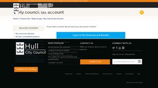 My council tax account | Hull City Council