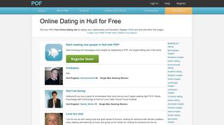 Online Dating in Hull for Free - POF.com