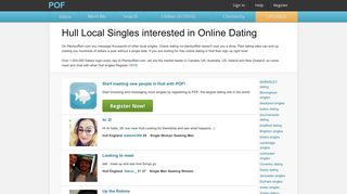 Hull Online dating chat, Hull match, Hull Singles Website - POF.com