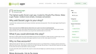 Hull Social Login | shopify-apps.org