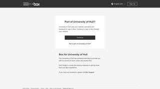 Box for University of Hull