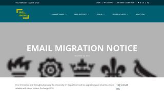 Email Migration Notice - Hull University Union