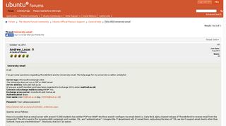 [SOLVED] University email - Ubuntu Forums