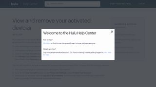 View and remove your activated devices - Hulu Help