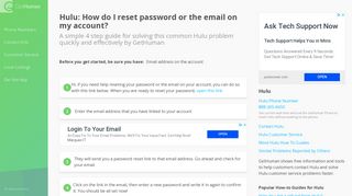 Hulu: How do I reset password or the email on my account? | How-To ...